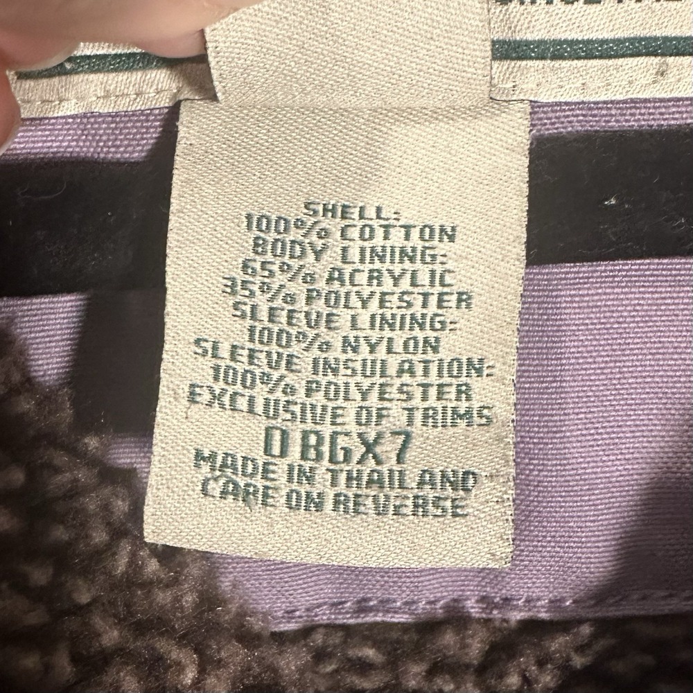 LL Bean Vintage Chore Coat Sherpa Fleece Lined Women's XL - Picture 3 of 8